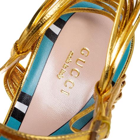 gucci strappy flat sandals|gucci allie knotted sandals.